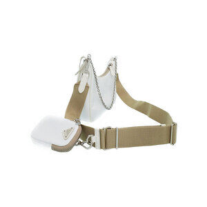 Prada Saffiano Bag 2005 ReEdition Chain Shoulder Leather White